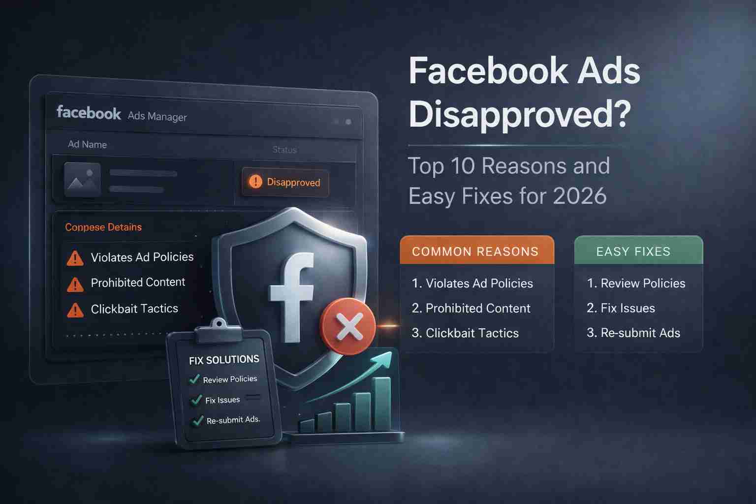 Facebook Ads Disapproved? Top 10 Reasons and Easy Fixes for 2026